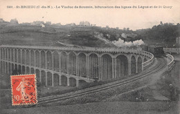 SAINT-BRIEUC - Le Viaduc De Souzain, Bifurcation Des Lignes Du Légué Et De Saint-Quay - Passage Du Train - Saint-Brieuc
