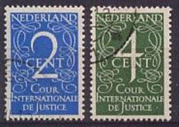 Nederland 1950 Dienst 25/26 Gestempeld/Used Cour Internationale De Justice, Service Stamps - Dienstmarken