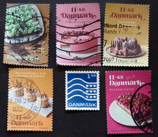 Denmark 2021 Gastronomy. Cakes Minr.2027-31+1973 (lot G 412) - Oblitérés