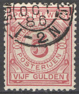 Nederland 1884 Postbewijszegel 6 Gestempeld/Used - Other & Unclassified