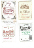 Lot 8 - Etiquette Vin - Bergerac - Chateau LE MAYNE Comte De Gurçan Solle Du Bost Fonvieille Bellevue Sur Val - Bergerac