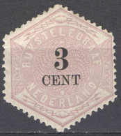 Nederland 1879 Telegramzegel 2 Ongebruikt/MH - Telégrafos