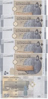 Syria - 5 Pcs X 50 Pounds 2009 UNC Lemberg-Zp - Siria