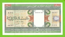 MAURITANIA 500 OUGUIYA 2002  P-8c  UNC - Mauritania