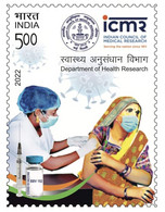 India 2022 *** ICMR Vaccine, COVID-19 ,Coronavirus, Vaccination Drive ,Doctor, Mask, Virus (**) Inde Indien - Unused Stamps