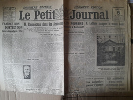 Quotidien Le Petit Journal 5 Aout 1919 Clemenceau Dans Les Ardennes Inauguration Du Musée Rodin - Le Petit Parisien