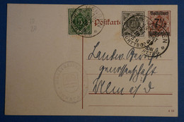 A0 1 ALLEMAGNE   BELLE  CARTE  1919 MENGEN   POUR ULM    +   +AFFRANCH. PLAISANT - Enteros Postales