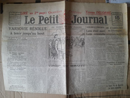 Quotidien Le Petit Journal 4 Aout 1920 Lens Ressuscite Agitation En Allemagne Varsovie Résolue A Tenir - Le Petit Parisien