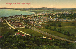 COLWYN BAY FROM BRYN EURYN OLD COLOUR POSTCARD WALES - Denbighshire