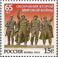Russia 2010 - One 65th Anniversary End Of World War II Militaria Military History WW2 Celebrations Stamp MNH - Ongebruikt