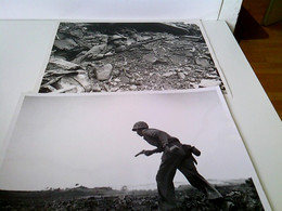 14 S/W-Fotografien Aus Dem 2. Weltkrieg: 8 In Der Größe 25 X 20,5 Cm, 6 In Der Größe 18 X 12,5 Cm; Aus Der Sam - Polizie & Militari