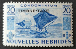 NOUVELLES-HÉBRIDES / YT Taxe 28 / BATEAU - PIROGUE A VOILE - MER / NEUF ** / MNH - Timbres-taxe