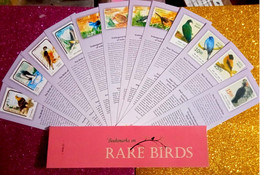 India ** Rare Birds Of India Pack Of 12v Bookmarks Bird , Aves, Fauna Official Issue By India Post (**) Inde Indien - Covers & Documents