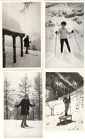 Photo Originale Lot De 4 Photos Ski Pin Up Neige Le Boron La Colmiane 1962 1963 - Sporten