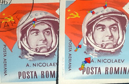 Errors Romania 1964 Mi 2252 Printed With Multiple Errors Cosmos Astronaut A. Nikolaev Used Imperfect Stamp - Plaatfouten En Curiosa