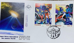 Enveloppe GOLDORAK 2021 PETIT FORMAT / BLOC IMPRIME - Oblitération 1er Jour - Used Stamps