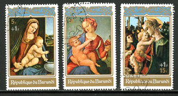 Burundi   552 - 554   Obl   ---   Complet  -  Noël Surchargé - Used Stamps