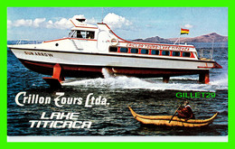 LA PAZ, BOLIVIA - LAKE TITICACA HYDROFOILS - CRILLON TOURS LTDA - ANIMATED EPOPLES - - Bolivie