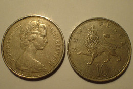 Grande Bretagne Great Britain  10 New Pence 1971 - 10 Pence & 10 New Pence