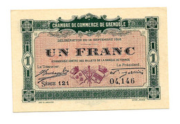 1914-1921 // C.D.C. // GRENOBLE // Délibération Septembre 1916 //  Un Franc // Sans Filigrane - Chambre De Commerce