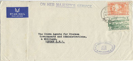 1964 NLLES HEBRIDES LETTRE OFFICIELLE AVEC CACHET DU RESIDENT COMMISSIONER POUR LONDRES - Covers & Documents