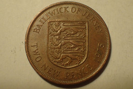 Monnaie - Jersey 1975 - 2 Pence - Elizabeth II - TWO NEW PENCE - Islas Del Canal