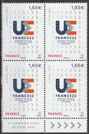 2022 - Y/T 5550 "PRÉSIDENCE FRANÇAISE DU CONSEIL DE L'UNION EUROPÉENNE" - BLOC 4T ISSU DU FEUILLET NEUF - Unused Stamps