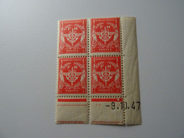 N° 12 Franchise Militaire, Coin Daté En Timbres Neufs 09/10/47 - 1940-1949