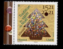 France 2021 - Neuf ** Scanné Recto Verso - Tradition Du Sapin De Noël - Sélestat - Bord De Feuille Gauche - Unused Stamps