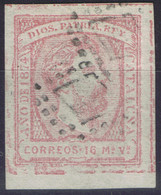 ESPAÑA Ø 157. Carlos VII. Cataluña 16 Mv. Matasello Rombo. - Used Stamps