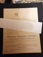 Théophile  NAVEZ, Veuf Zéphirine DELHAYE,  Né à Sars La Buissière,  Dcd à Thuin En 1934 - Avvisi Di Necrologio