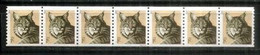 Lynx . Bobcat Additional 2013 Coil Stamps (roulettes)  Bande Entière 7 Val. Neufs ** - Ongebruikt