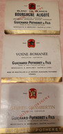 Gevrey Chambertin- Vosne Romanée-aligoté ( Lot 3 étiquettes Guichard-Potheret Et Fils - Bourgogne