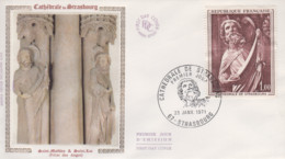 Enveloppe  FDC  1er  Jour   FRANCE   Cathédrale  De  STRASBOURG   1971 - 1970-1979