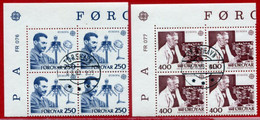 FAROE IS. 1983 Europa Blocks Of 4 Used..  Michel 84-85 - Féroé (Iles)