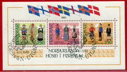 FAEROE ISLANDS 1983 Nordic House Block Used..  Michel Block 1 - Islas Faeroes