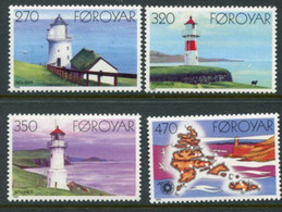 FAROE IS. 1985 Lighthouses  MNH / **.  Michel 121-24 - Islas Faeroes