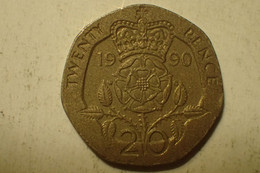 GREAT BRITAIN TWENTY (20) PENCE 1990 ELIZABETH II - 20 Pence