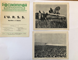 Documentation Pédagogique - Ecole - Géographie  - L'URSS - Agriculture Et Industrie - Avril 1953 - Fichas Didácticas