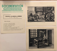 Documentation Pédagogique - L'industrie, La Vie Urbaine Et Le Commerce Aux XVIIeme Et XVIIIeme Siécles - Septembre 1954 - Fichas Didácticas