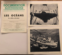 Documentation Pédagogique - Ecole - Géographie - Les Océans - Le Milieu Physique - Octobre 1954 - Fichas Didácticas