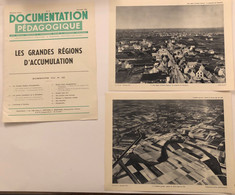 Documentation Pédagogique - Ecole - Géographie - Les Grandes Régions D'accumulation - Décembre 1954 - Fichas Didácticas