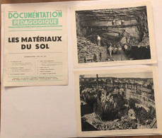 Documentation Pédagogique - Ecole - Géographie - Les Matériaux Du Sol - Février 1955 - Fichas Didácticas