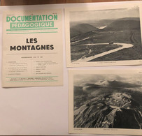 Documentation Pédagogique - Ecole - Géographie - Les Montagnes - Mars 1955 - Fichas Didácticas