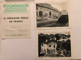 Documentation Pédagogique - Ecole - Géographie - La Population Rurale En France - Novembre1955 - Fichas Didácticas