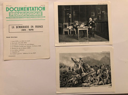 Documentation Pédagogique - La Démocratie En France (1815-1870) - Janvier 1956 - Fichas Didácticas