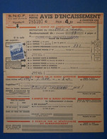 A0 2 FRANCE  AVIS D ENCAISSEMENT COLIS POSTAL  1944  +AFFRANCH. INTERESSANT - Briefe U. Dokumente