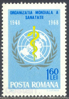 1968 OMS,WHO,20th Anniversary,World Health Organisation,Romania,Mi.2675,MNH - OMS