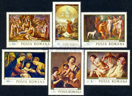 1968 Dog,the Judgement Of Paris,Mary & Child/grapes,St.Catherine Wedding,Summer/by Jordaens,Romania,2706,MNH - Religious