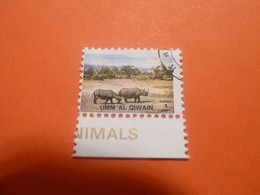 Umm Al Qiwain - Animaux En Voie De Disparition - Rhinocéros - Val 1 Riyal - Air Mail - Oblitéré - Année 1972 - - Rhinoceros